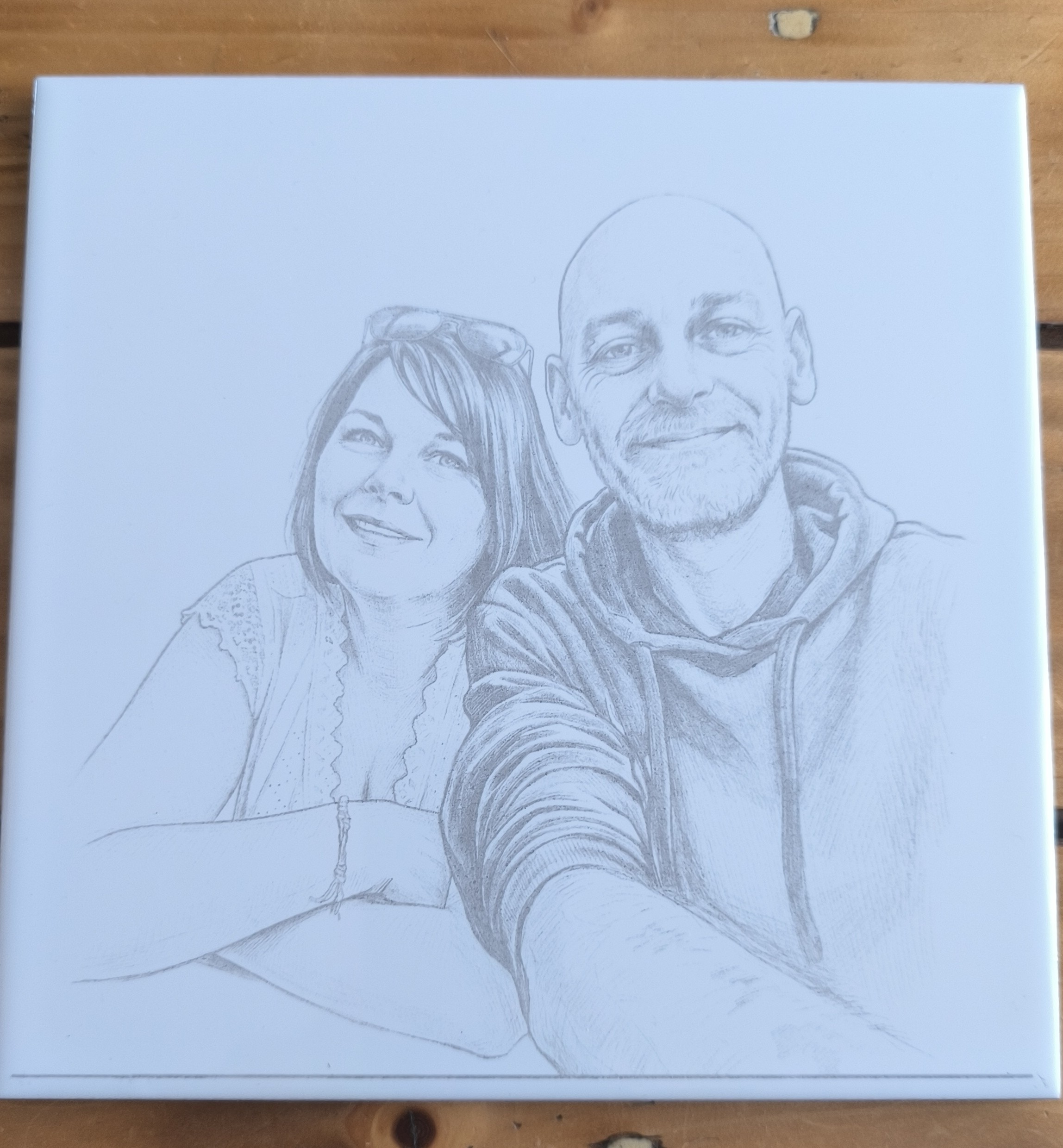 portrait sur ardoise